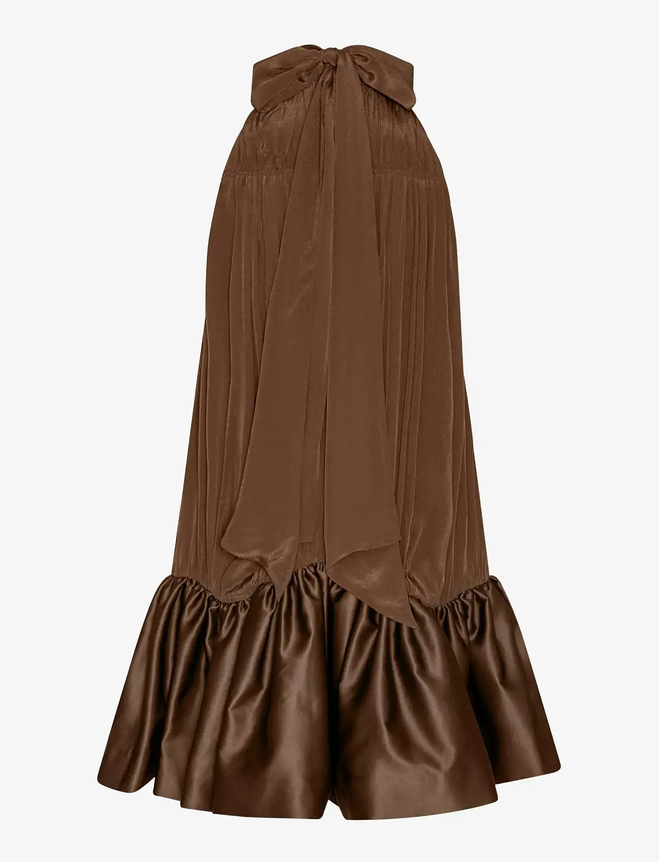 ROTATE Birger Christensen - GATHERED MINI DRESS - midi-kleider - potting soil - 2