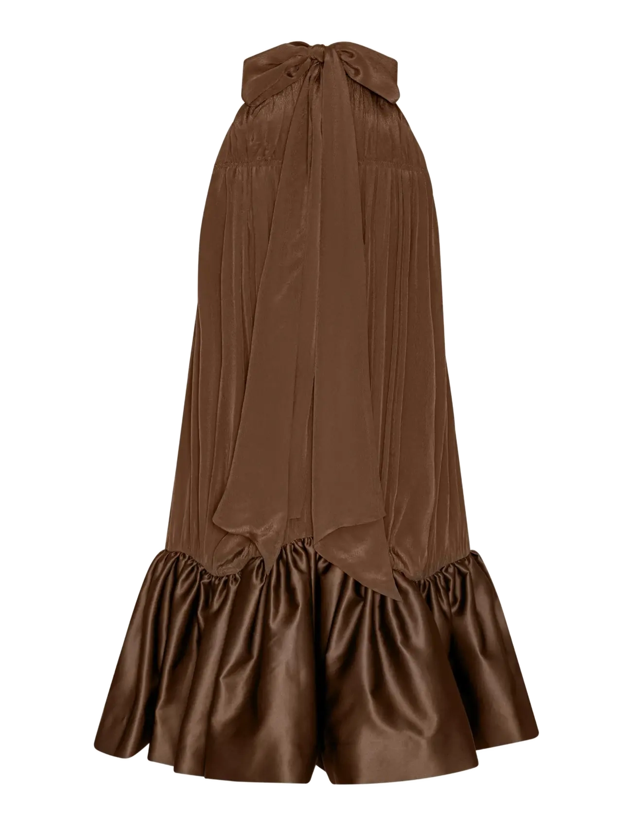 ROTATE - GATHERED MINI DRESS - midiklänningar - potting soil - 2