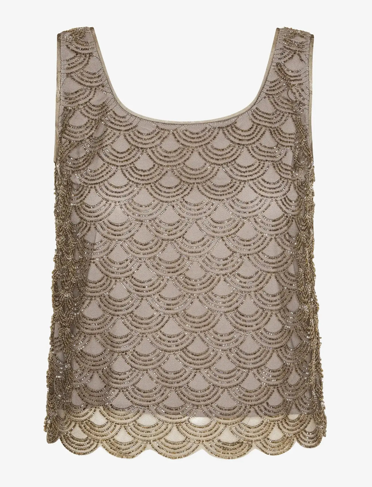 ROTATE - SCALLOP SEQUIN TOP - Ærmeløse toppe - gull gray - 1