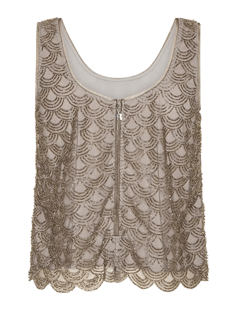 ROTATE - SCALLOP SEQUIN TOP - Ærmeløse toppe - gull gray - 2