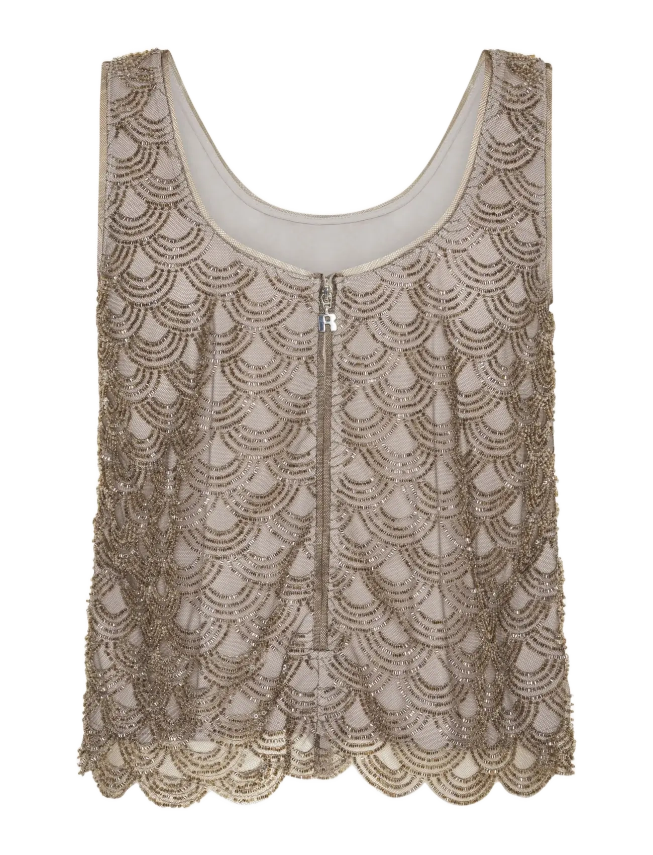 ROTATE - SCALLOP SEQUIN TOP - sleeveless tops - gull gray - 2