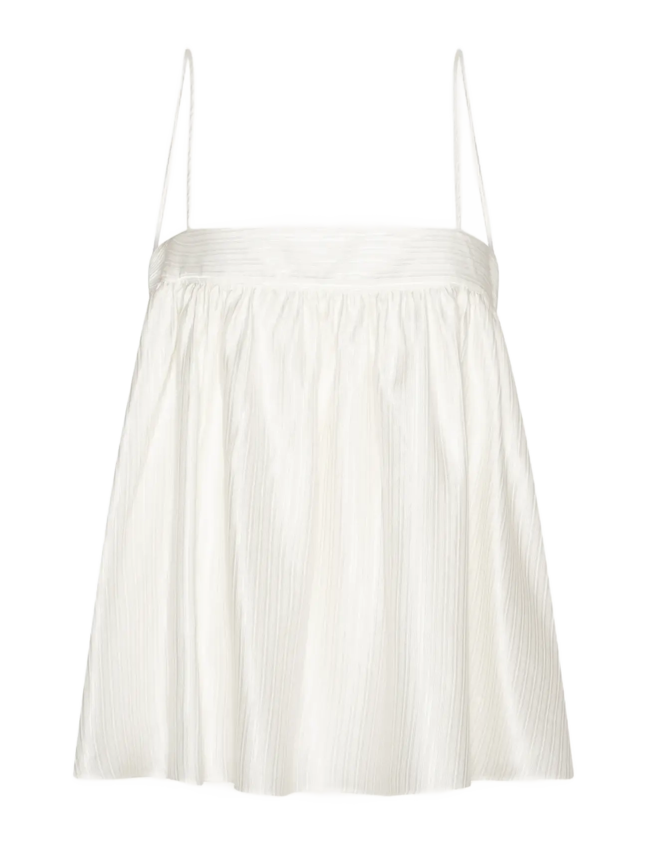 ROTATE Birger Christensen STRIPED SLIP TOP - T-shirts & Toppar - BRIGHT WHITE / white