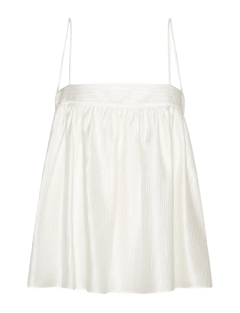 ROTATE Birger Christensen - STRIPED SLIP TOP - Ærmeløse toppe - bright white - 1