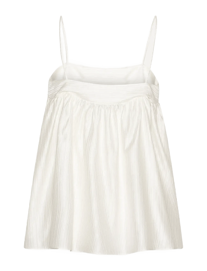 ROTATE Birger Christensen - STRIPED SLIP TOP - Ærmeløse toppe - bright white - 2