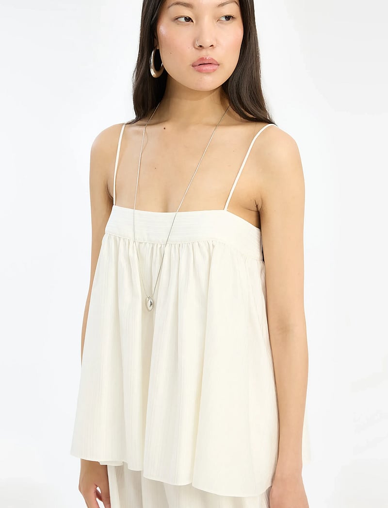 ROTATE Birger Christensen - STRIPED SLIP TOP - Ærmeløse toppe - bright white - 3