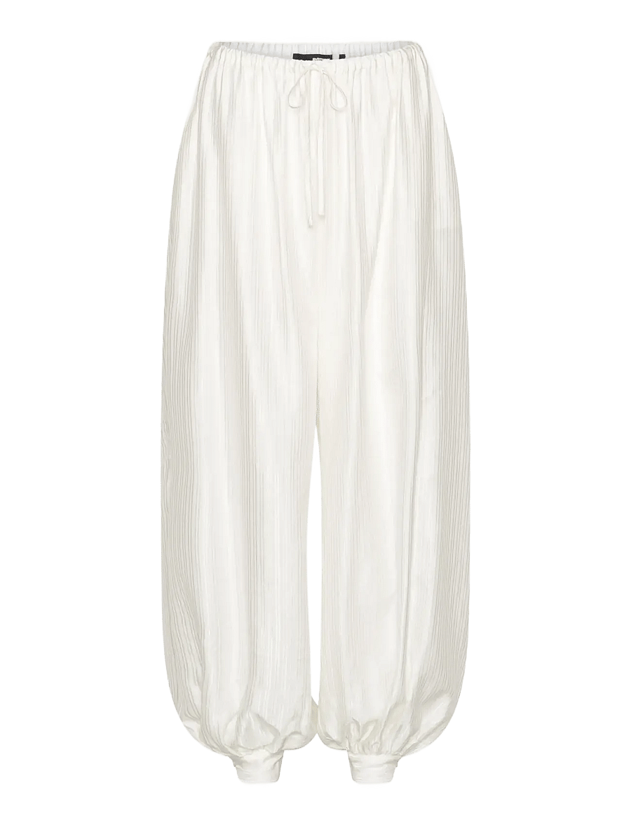 ROTATE - STRIPED BALLOON PANTS - konfirmatsioon - bright white - 1