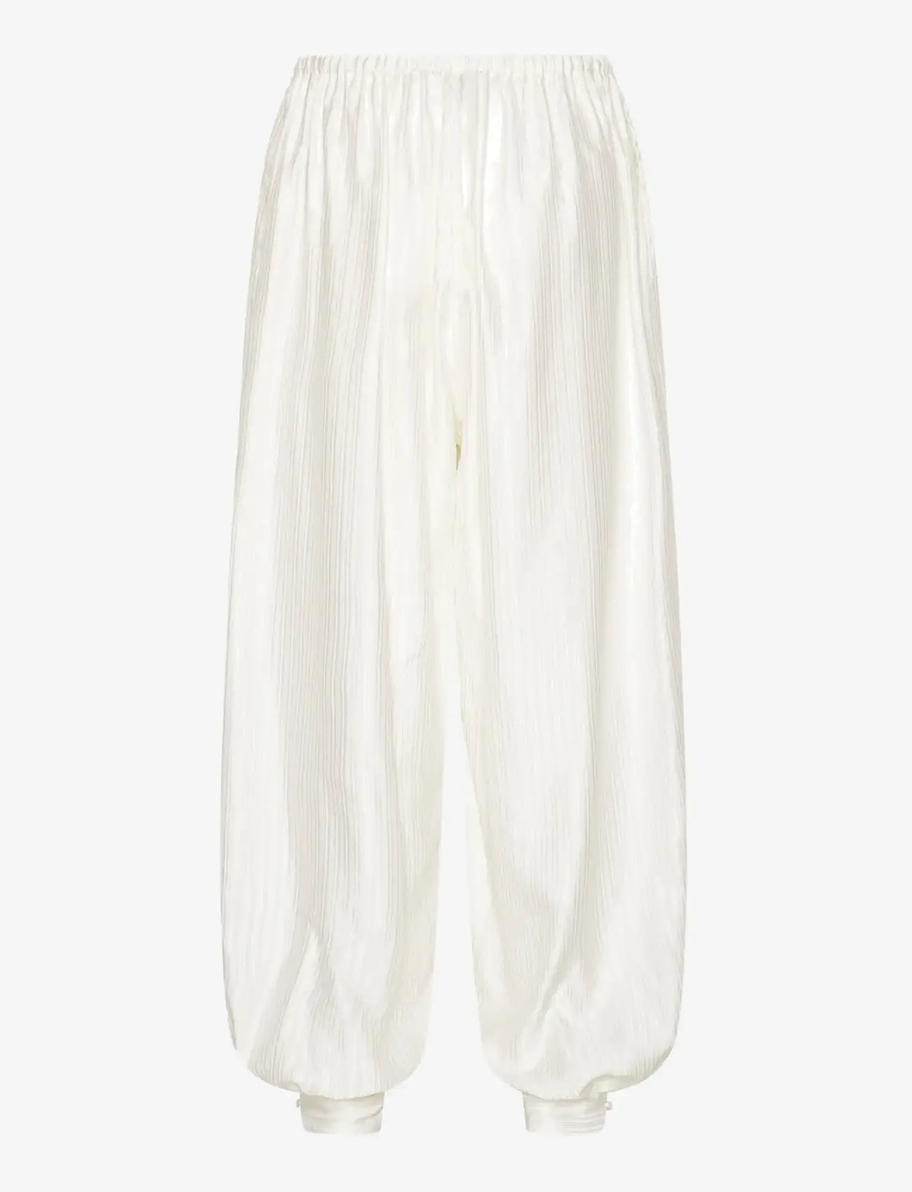 ROTATE - STRIPED  BALLOON PANTS - wide leg trousers - bright white - 2