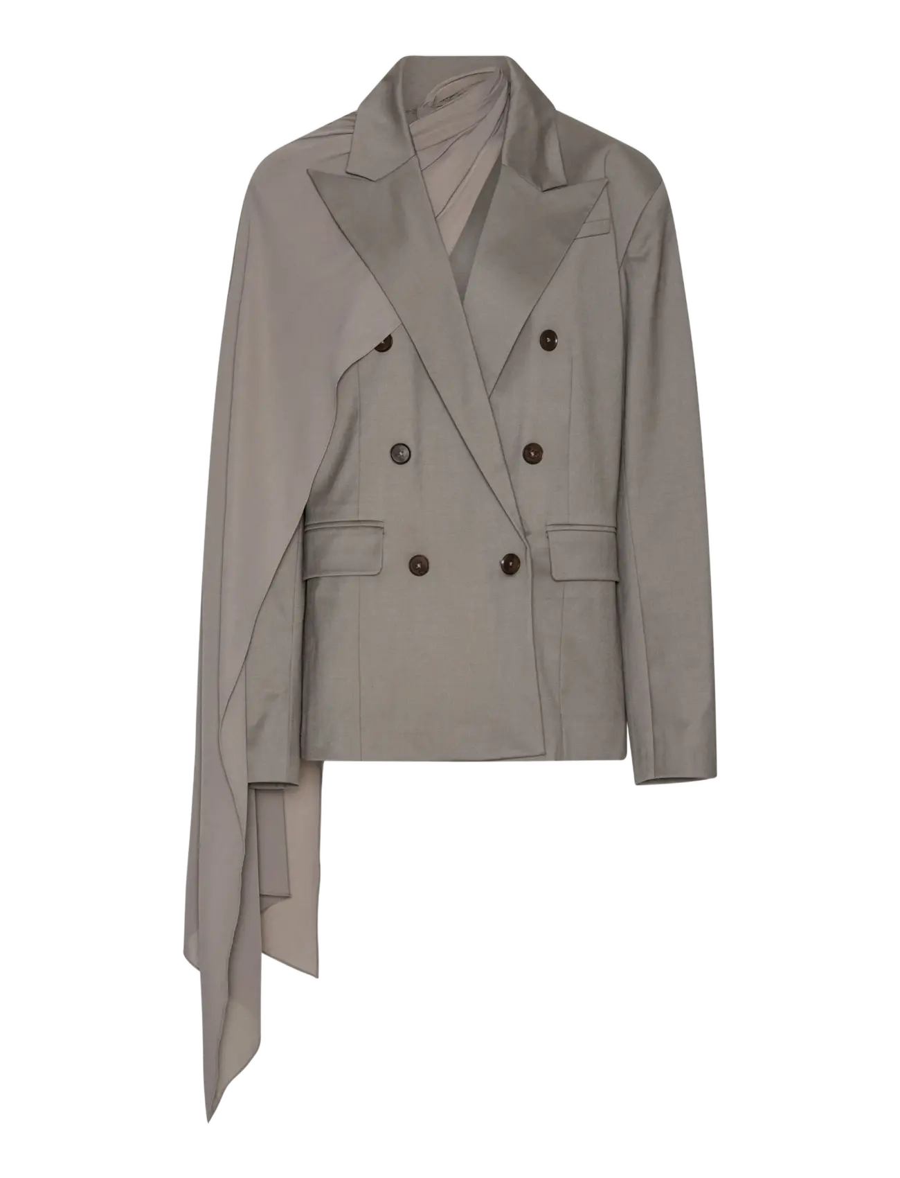 ROTATE Oversized Schal Blazer Grau - 34 - Damen