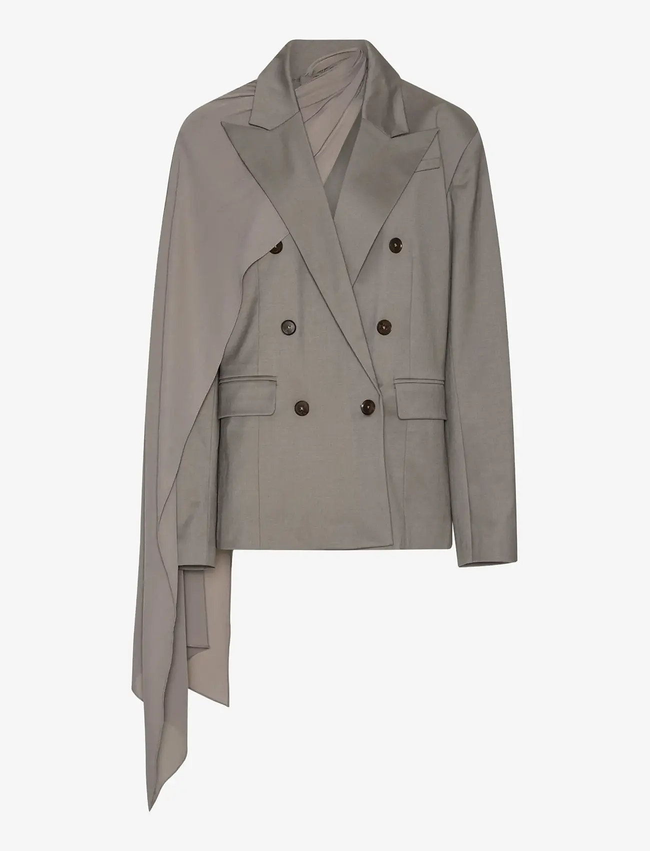ROTATE Birger Christensen - OVERSIZED SCARF BLAZER - zweireihige blazer - driftwood - 1