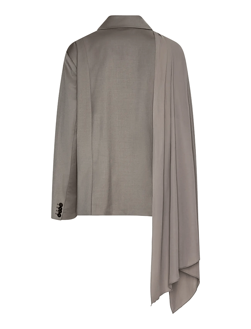 ROTATE Birger Christensen - OVERSIZED SCARF BLAZER - zweireihige blazer - driftwood - 2