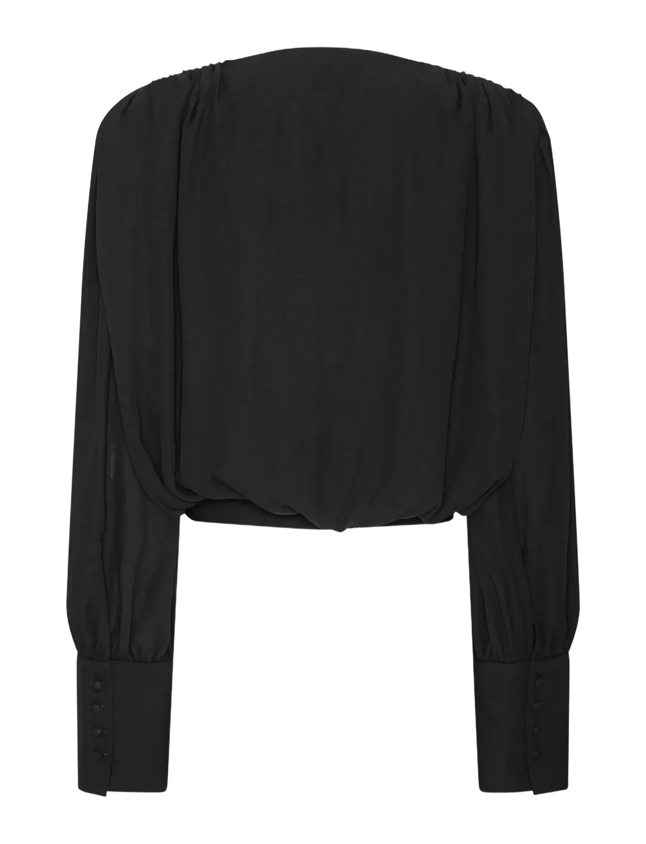 ROTATE - LONG SLEEVE V-NECK TOP - blouses à manches longues - black - 1