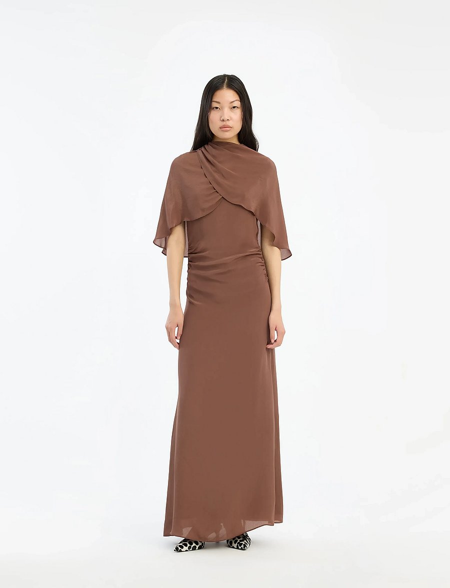 ROTATE - MAXI CAPE DRESS - abendkleider - potting soil - 0