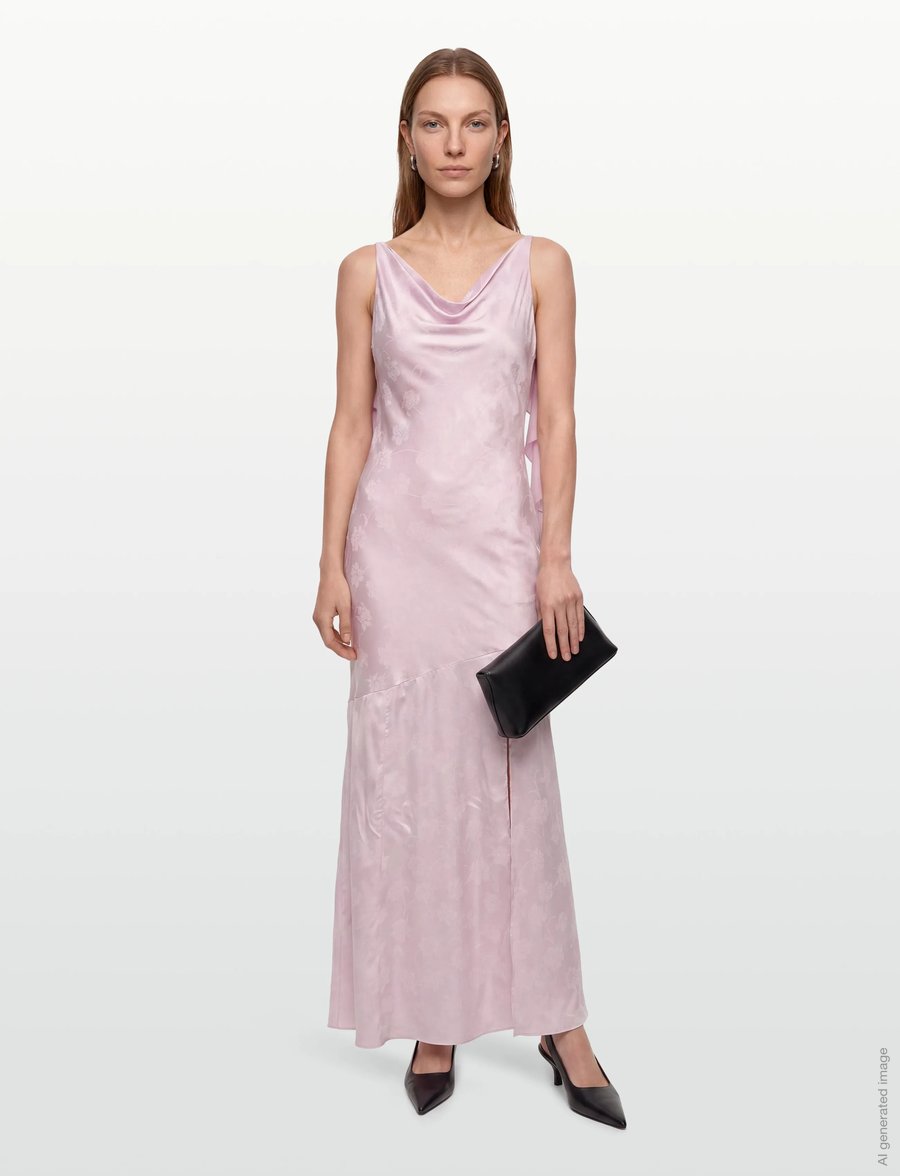 ROTATE - MAXI WATERFALL DRESS - aftenkjoler - orchid ice - 0
