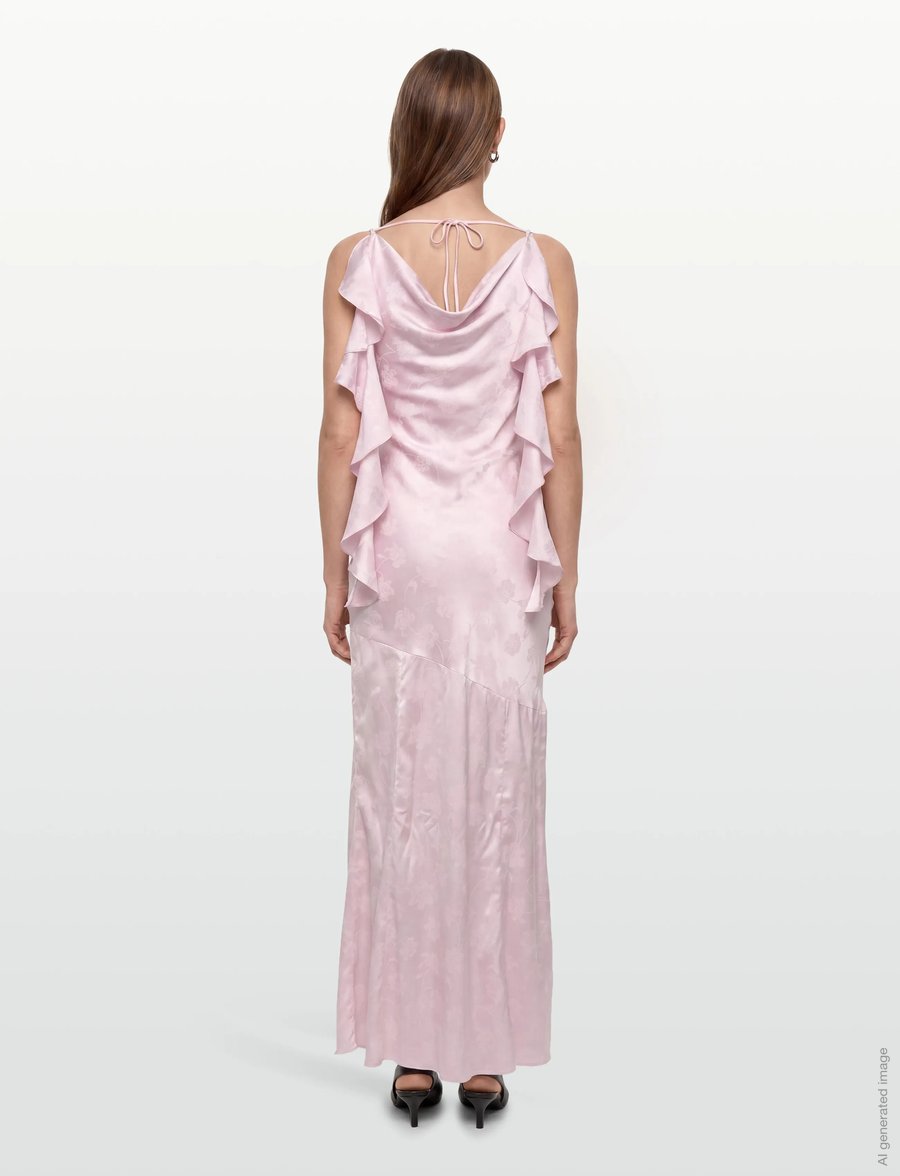 ROTATE - MAXI WATERFALL DRESS - aftenkjoler - orchid ice - 4