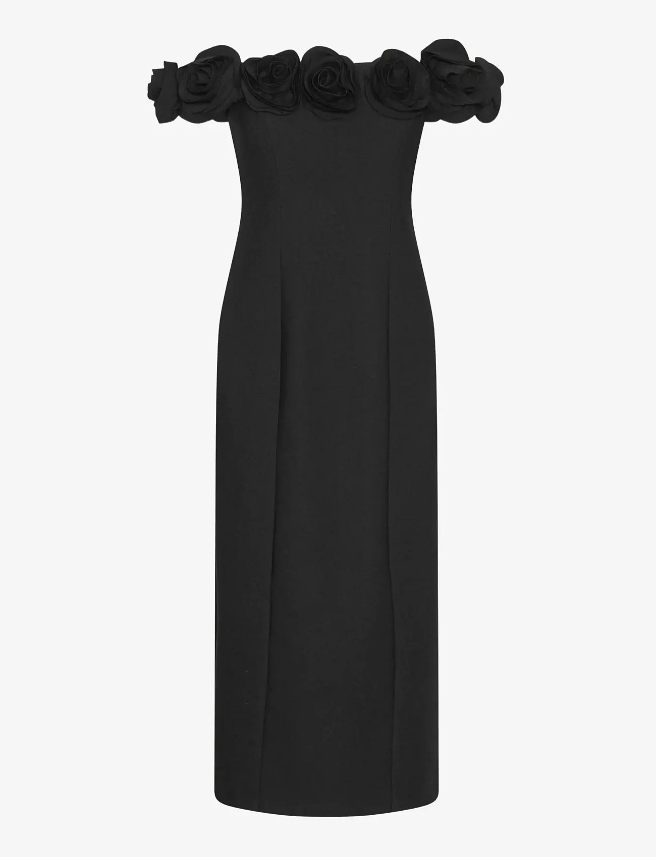 ROTATE - CREPE MIDI FLOWER DRESS - abendkleider - black - 1