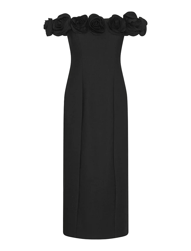 ROTATE - CREPE MIDI FLOWER DRESS - abendkleider - black - 1