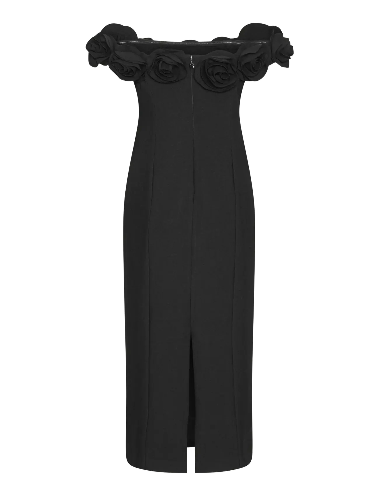 ROTATE - CREPE MIDI FLOWER DRESS - iltapuvut - black - 2