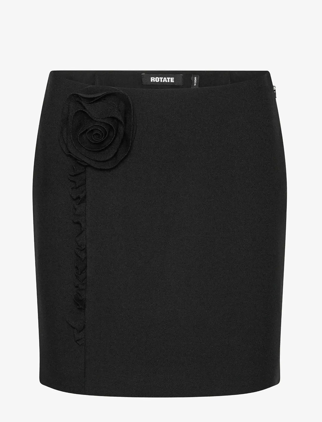ROTATE Birger Christensen - CREPE MINI FLOWER SKIRT - korta kjolar - black - 1
