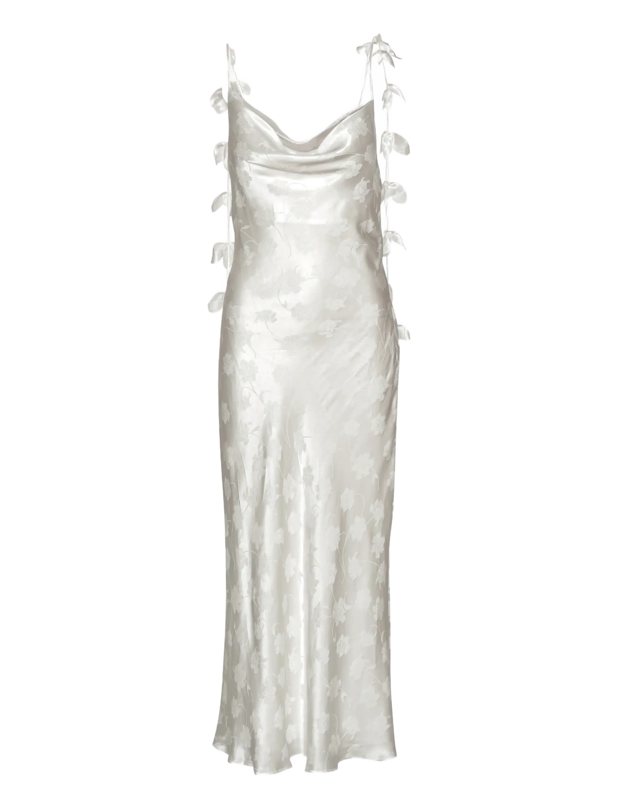 ROTATE Midi Slip Dress, 40, Cream, Designere > Knælange Og Midi, Dame