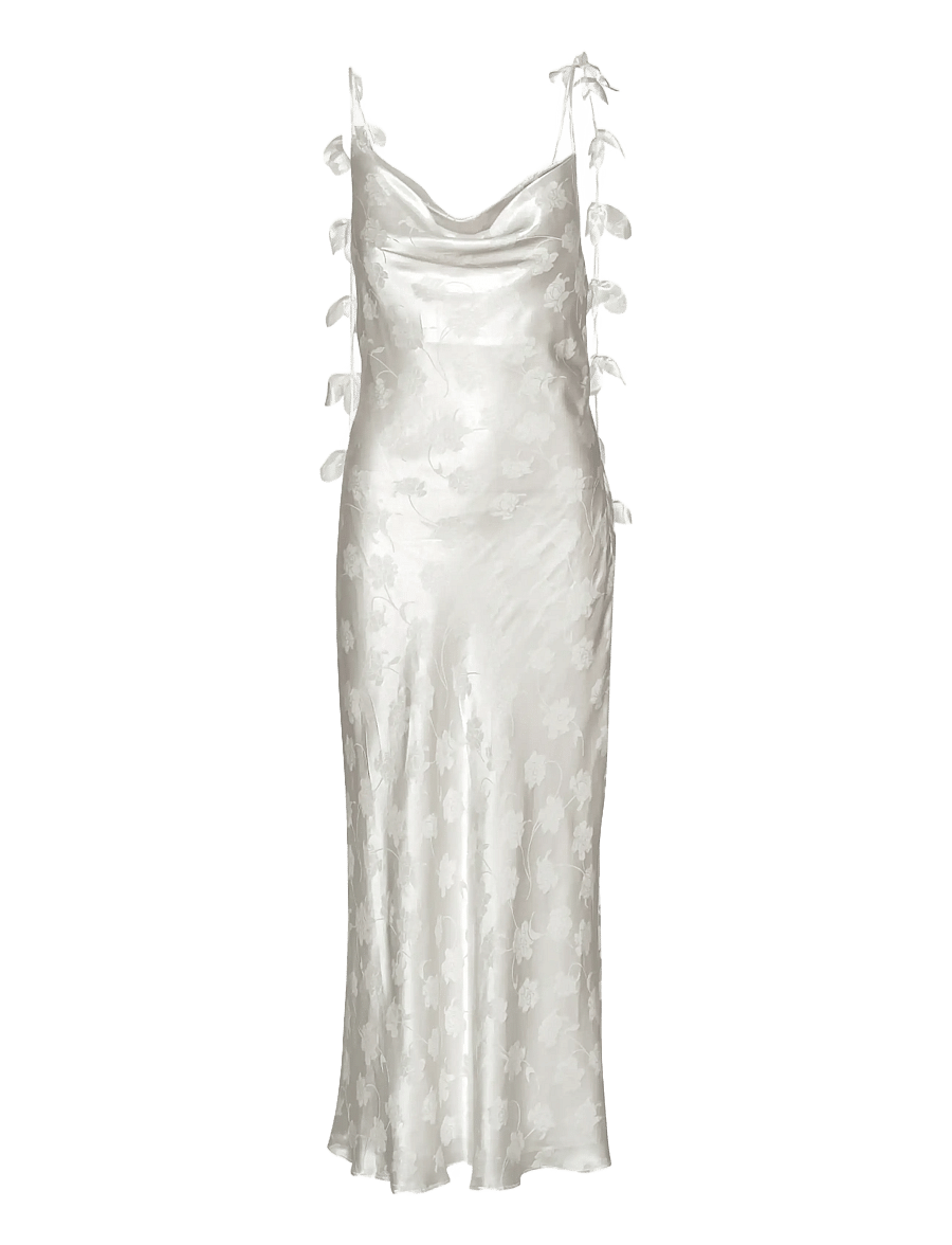 ROTATE - MIDI SLIP DRESS - slip dresses - egret - 0