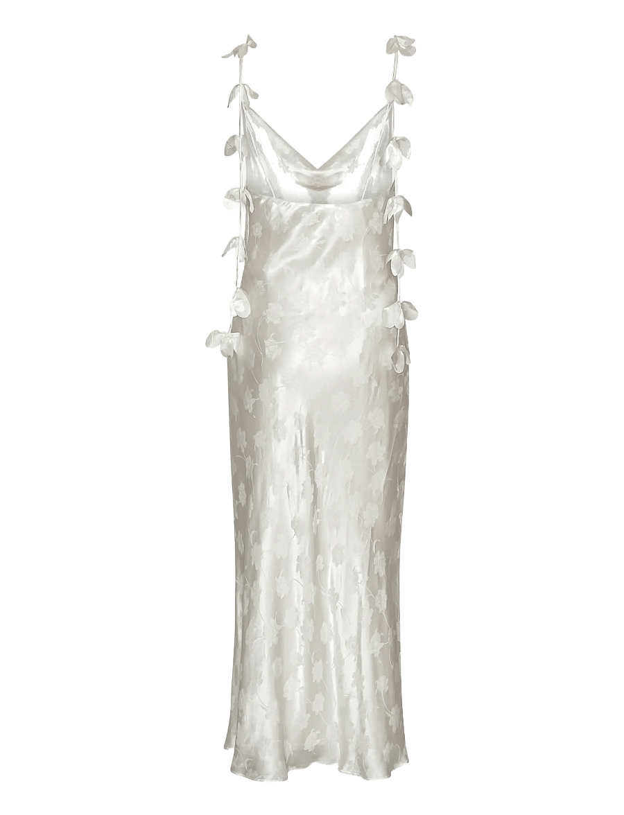 ROTATE - MIDI SLIP DRESS - slip dresses - egret - 1