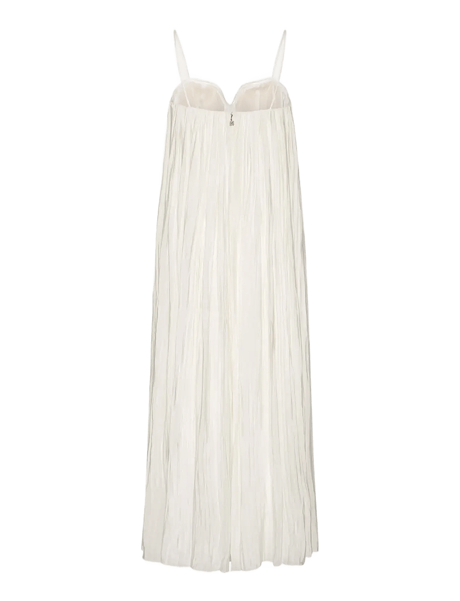 ROTATE - PLEATED MIDI STRAP DRESS - maxi dresses - egret - 2