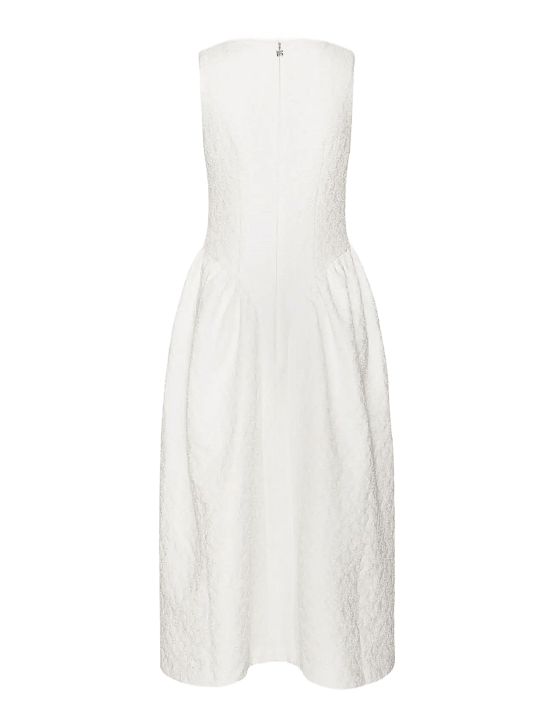 ROTATE - JACQUARD MIDI DRESS - brudekjoler - egret - 2