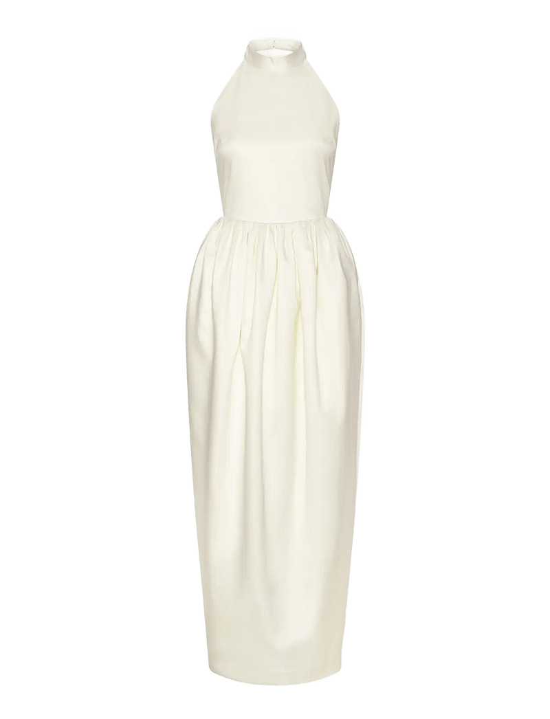ROTATE - SATIN MAXI DRESS - maxi dresses - egret - 1