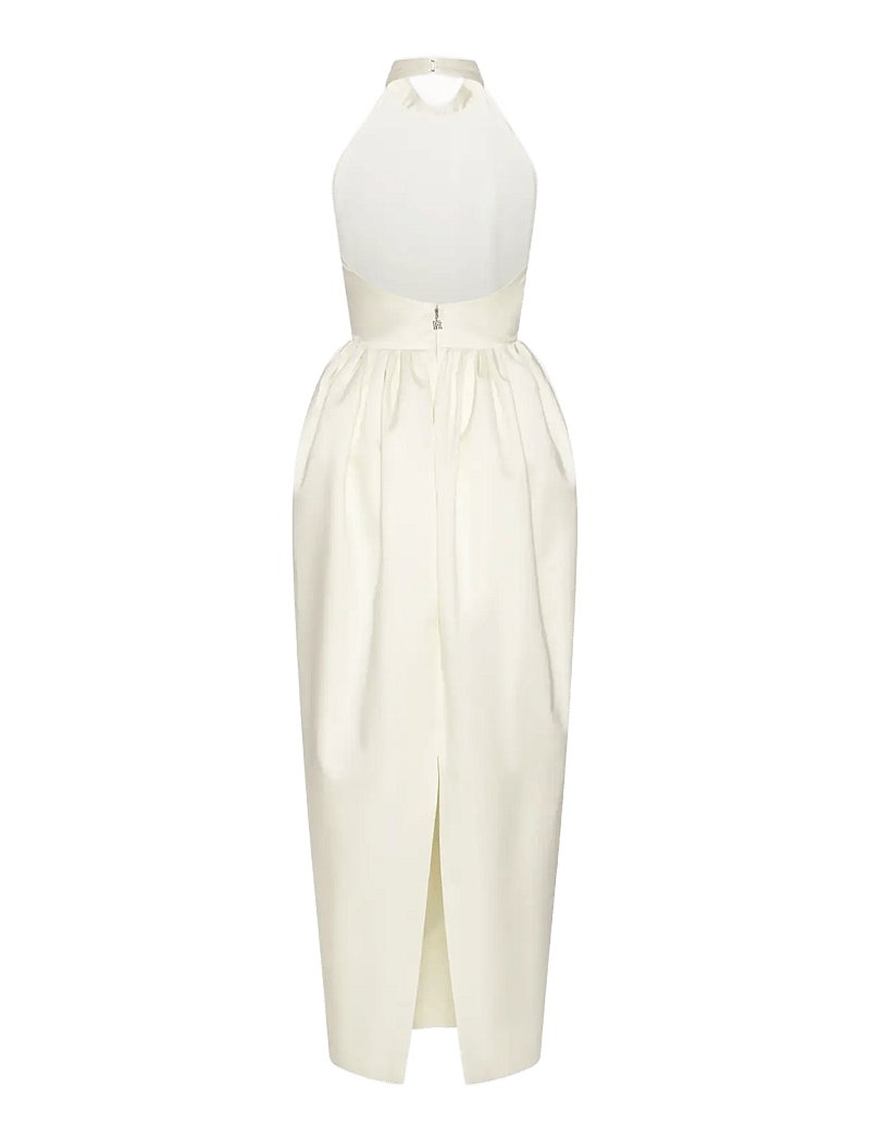 ROTATE - SATIN MAXI DRESS - maxi dresses - egret - 2