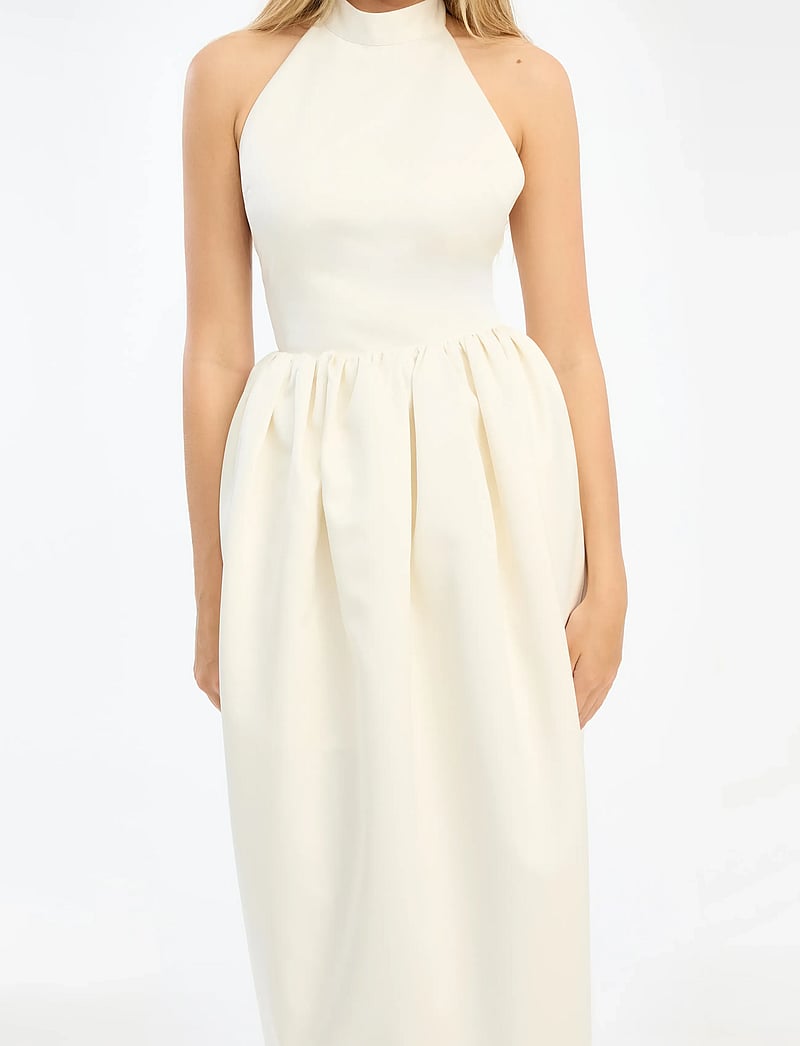 ROTATE - SATIN MAXI DRESS - maxi dresses - egret - 3