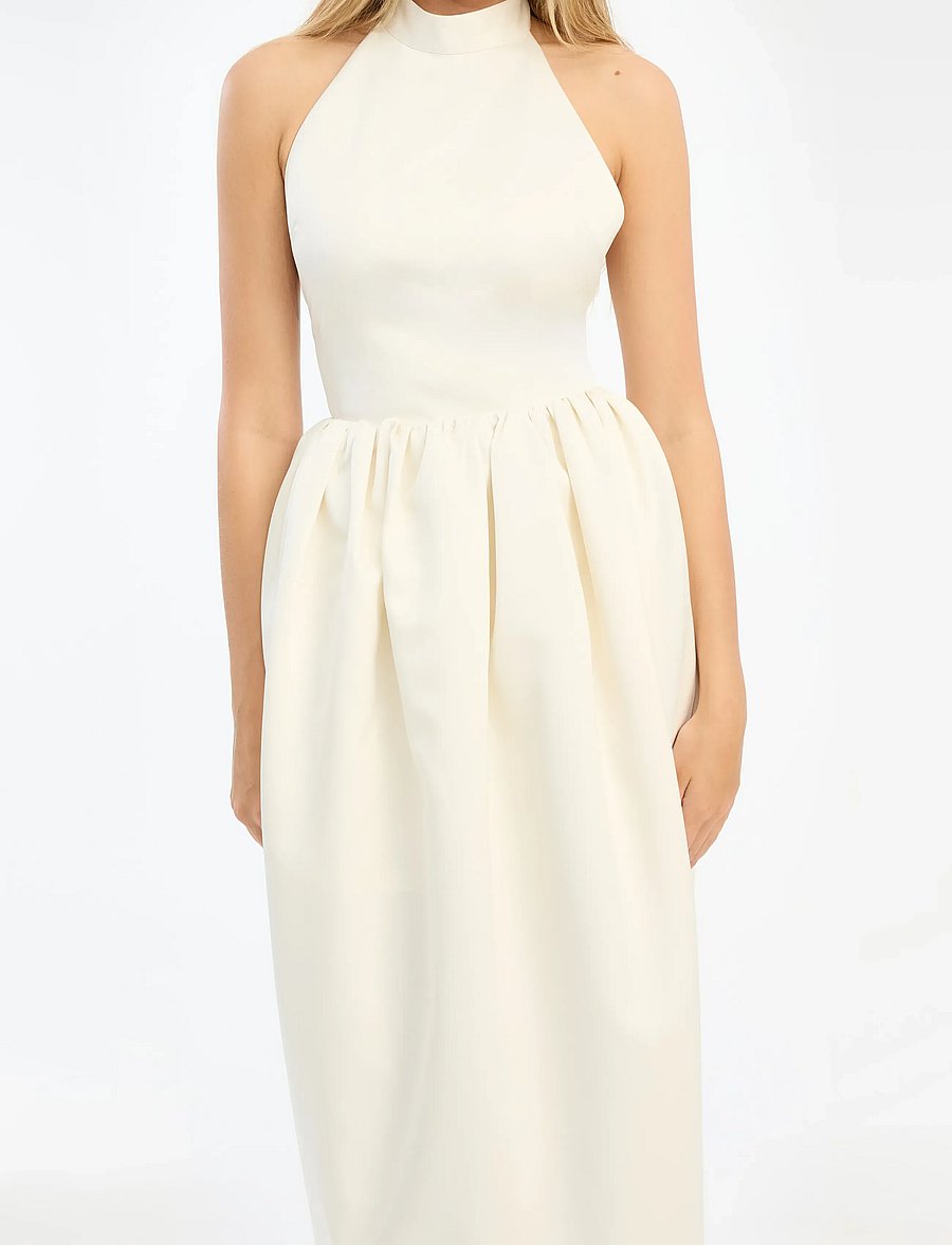 ROTATE - SATIN MAXI DRESS - wedding dresses - egret - 3