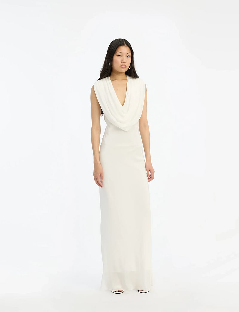 ROTATE - MAXI WATERFALL DRESS - evening dresses - egret - 0