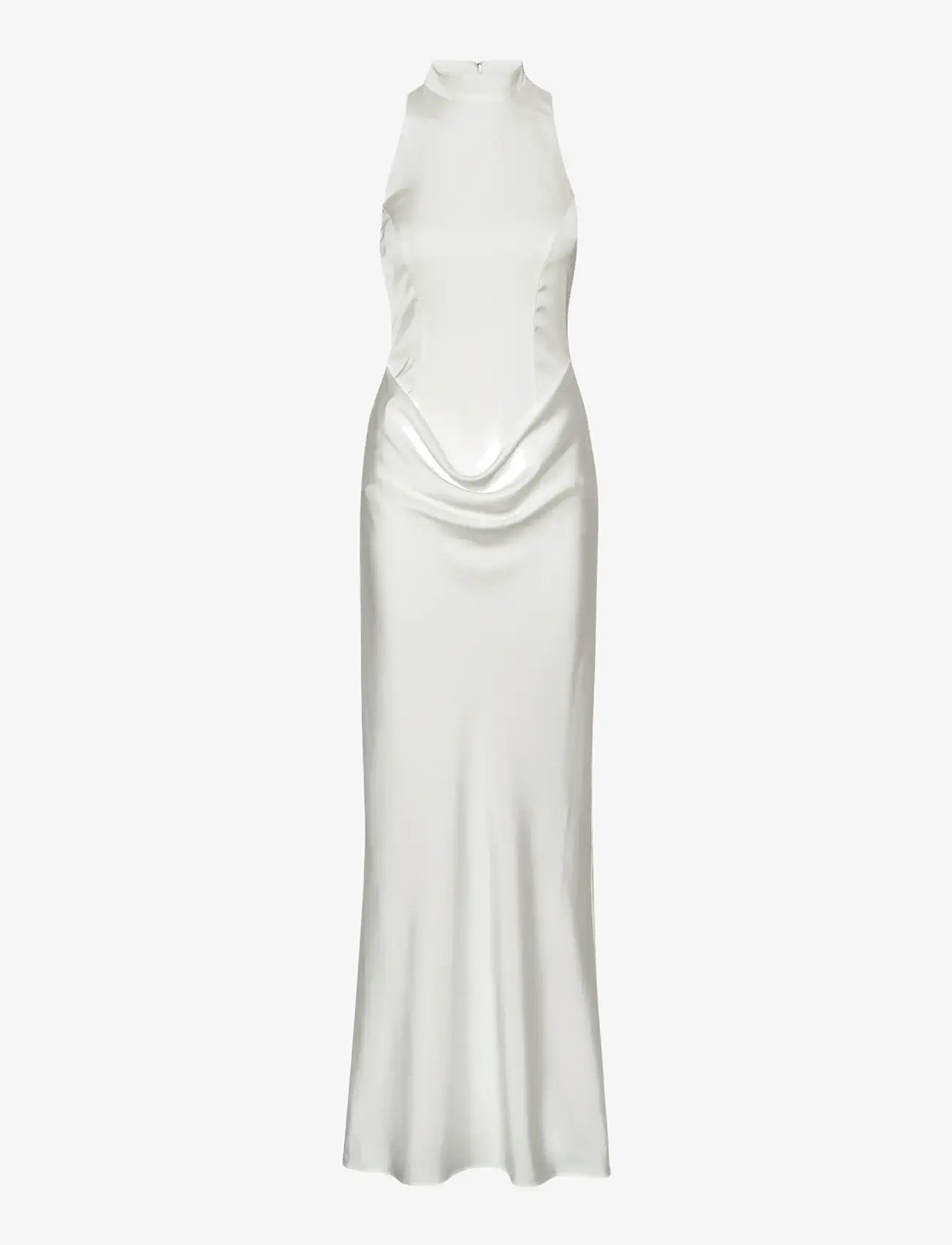 ROTATE Birger Christensen - SATIN MAXI TRAIN DRESS - maxi dresses - egret - 1