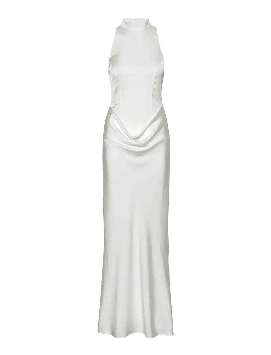 ROTATE - SATIN MAXI TRAIN DRESS - brautkleider - egret - 1
