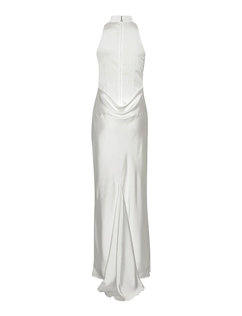 ROTATE Birger Christensen - SATIN MAXI TRAIN DRESS - maxi dresses - egret - 2