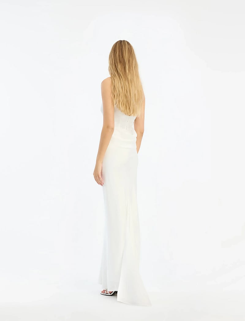 ROTATE Birger Christensen - SATIN MAXI TRAIN DRESS - maxi dresses - egret - 3