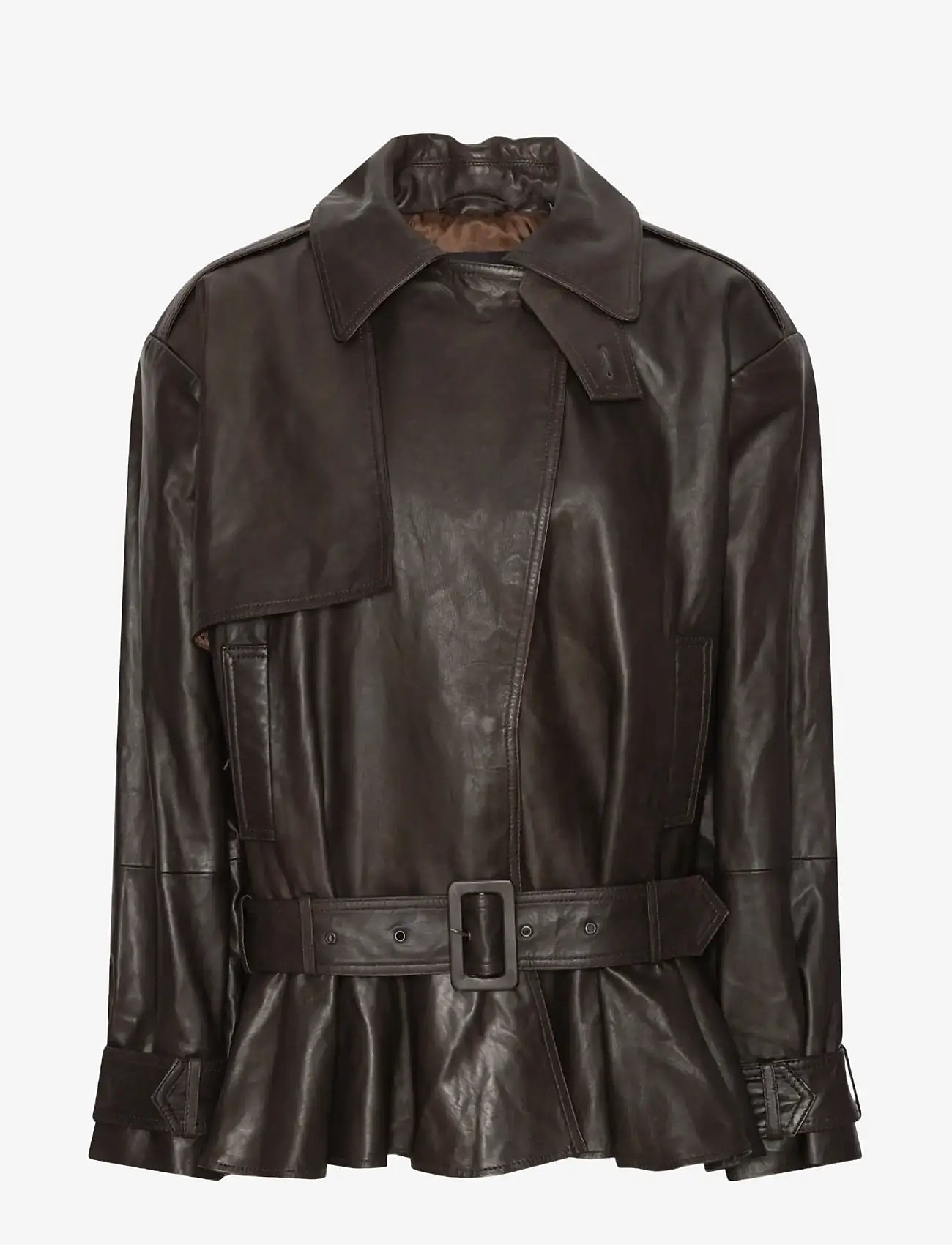 ROTATE - BIKER LEATHER JACKET - frühlingsjacken - molÉ - 0