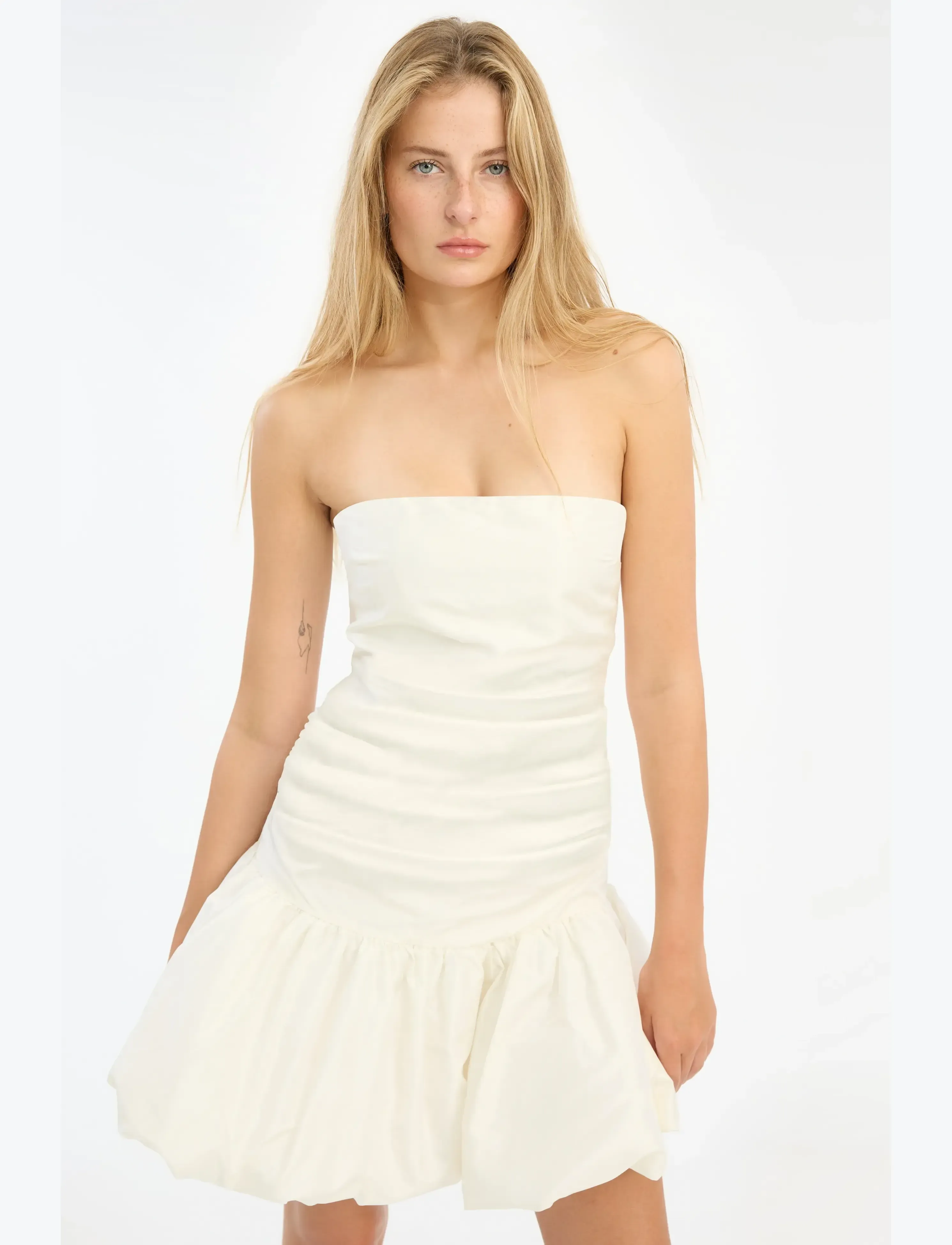 ROTATE - TAFFETA BALLOON DRESS - brudekjoler - egret - 3