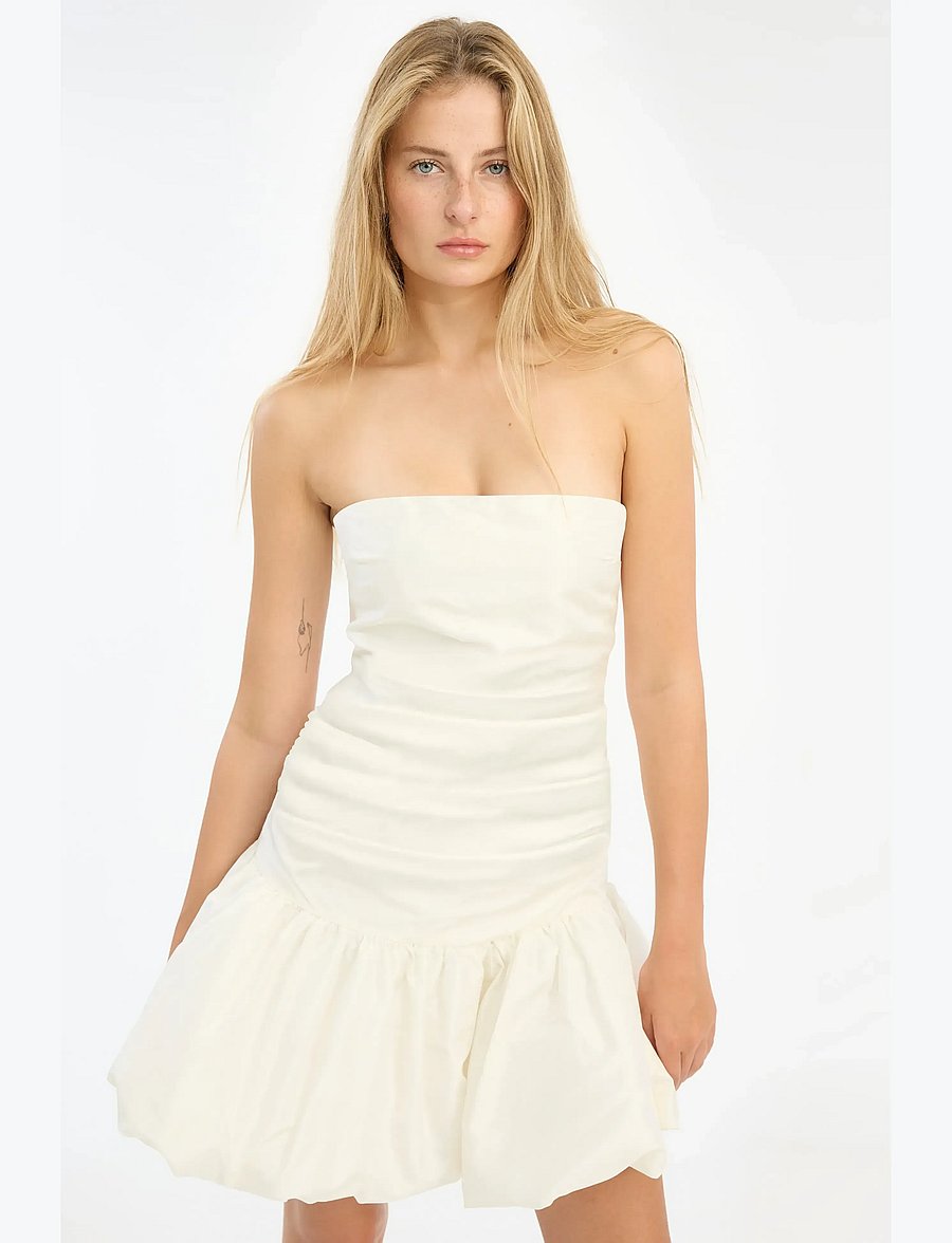 ROTATE - TAFFETA BALLOON DRESS - brudekjoler - egret - 3