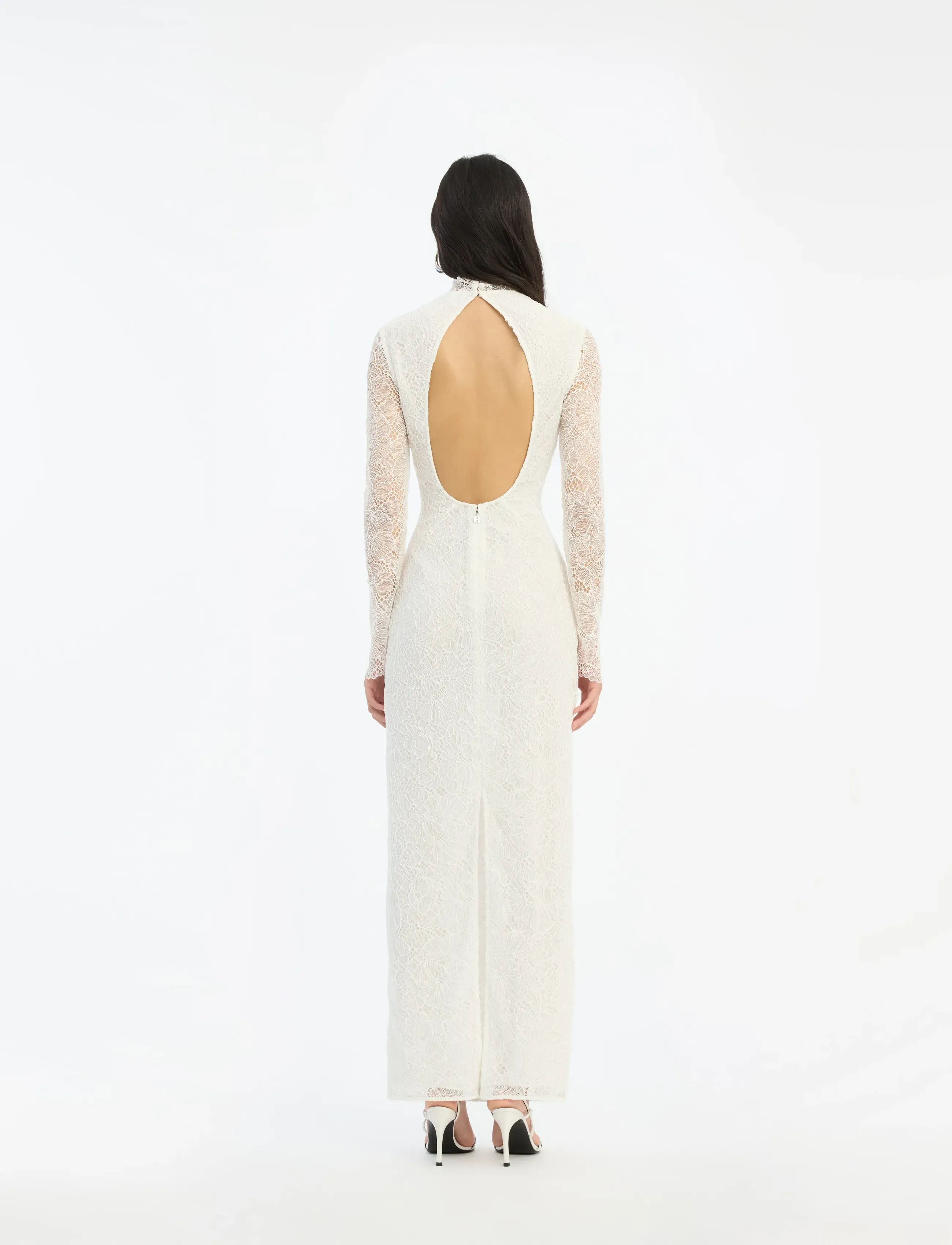 ROTATE - LACE OPEN BACK DRESS - brautkleider - egret - 3