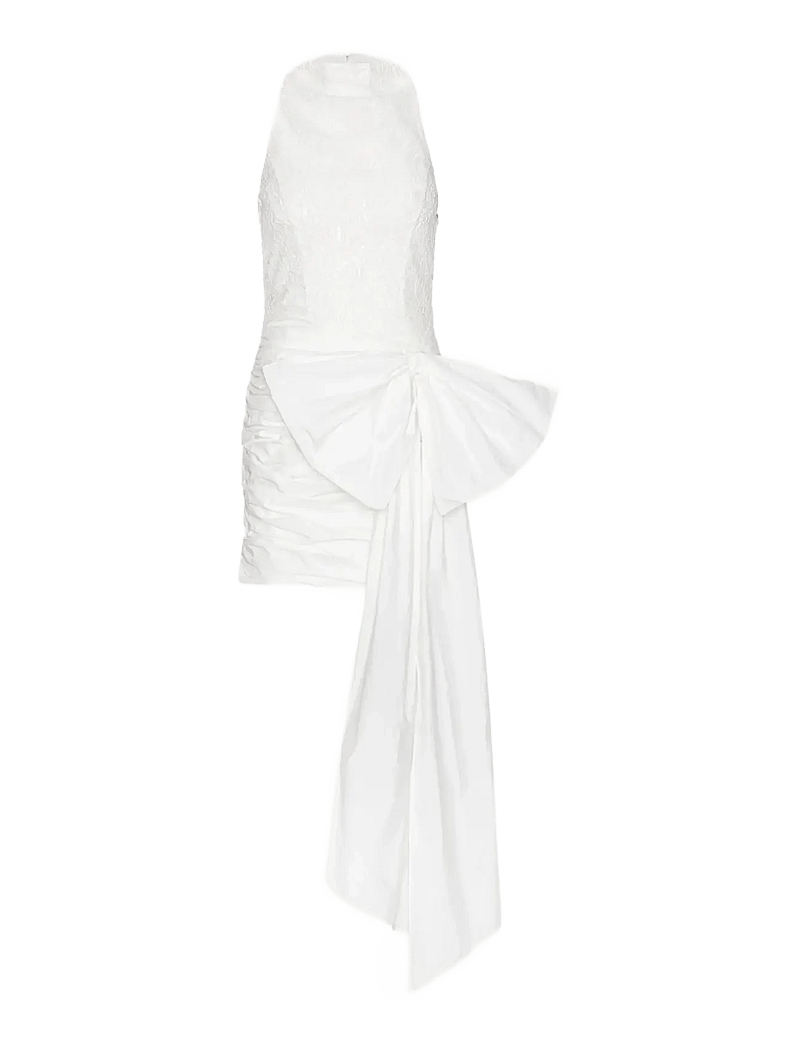 ROTATE Birger Christensen - LACE MINI BOW DRESS - konfirmation - egret - 1