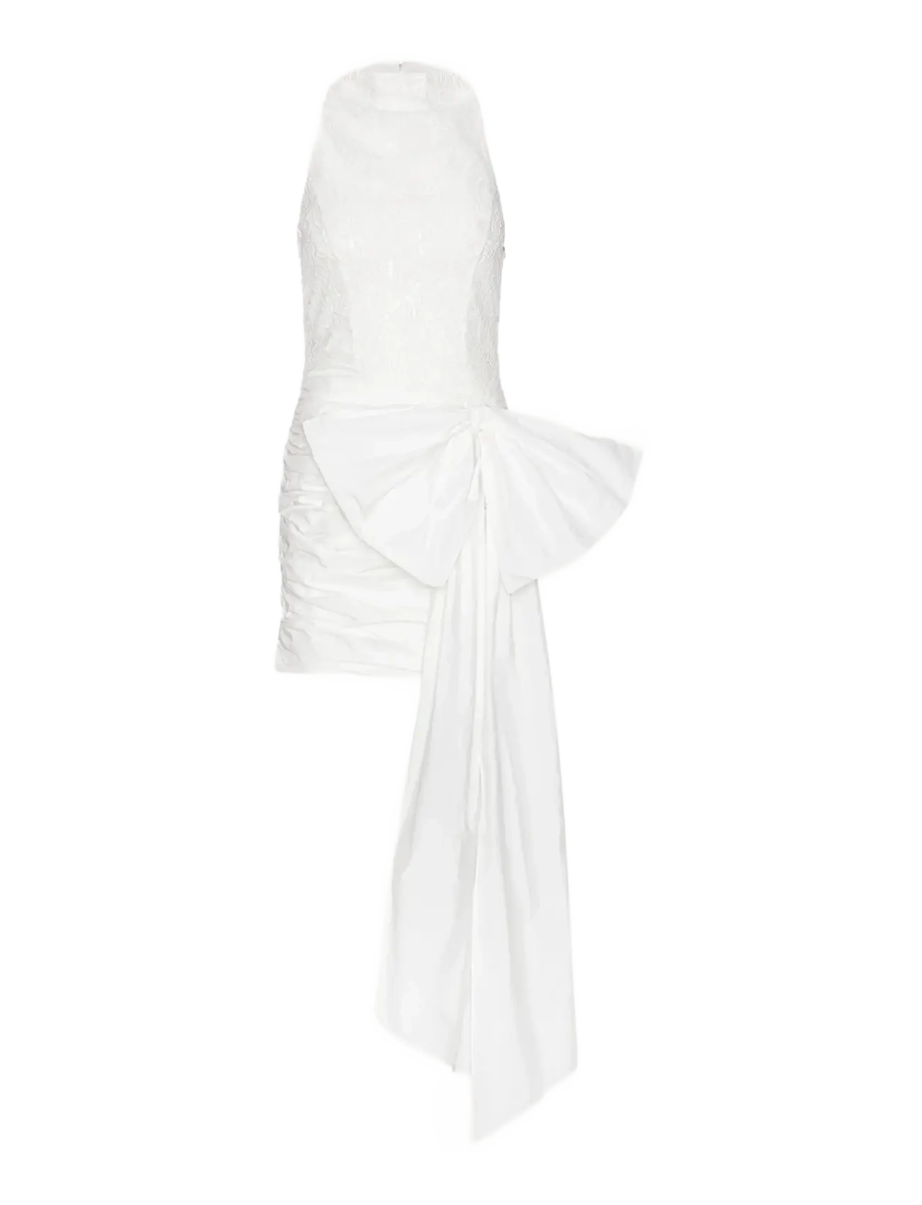 ROTATE - LACE MINI BOW DRESS - brudekjoler - egret - 1
