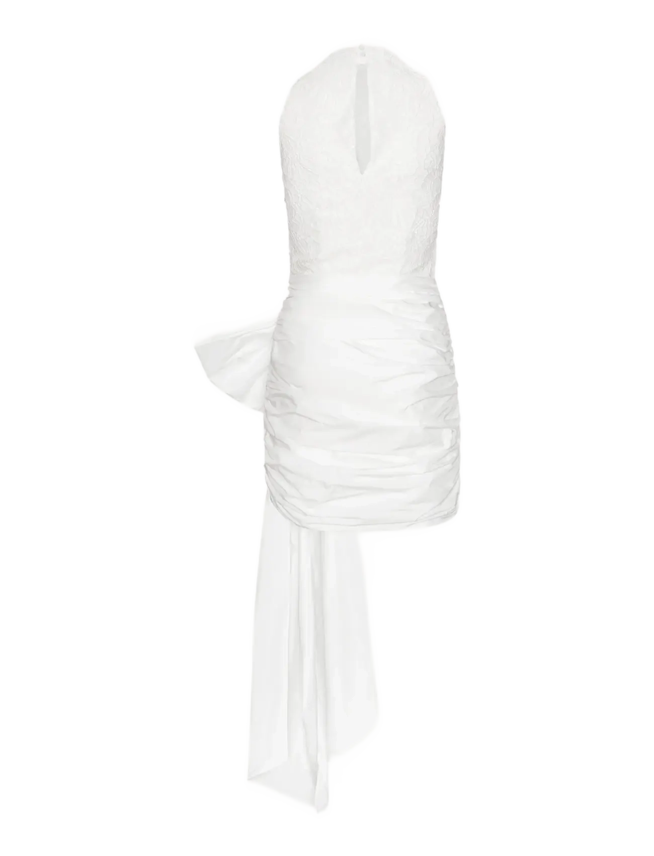 ROTATE - LACE MINI BOW DRESS - brudekjoler - egret - 2