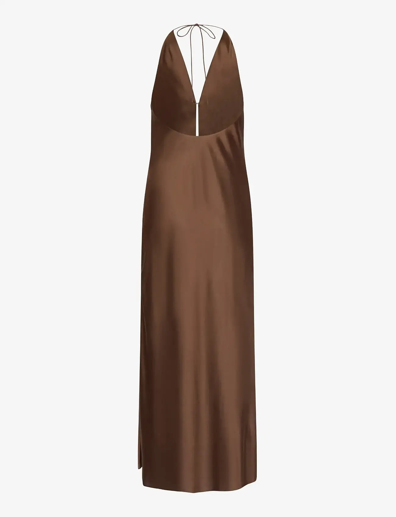 ROTATE Birger Christensen - CHIFFON HALTER DRESS - aftenkjoler - potting soil - 2