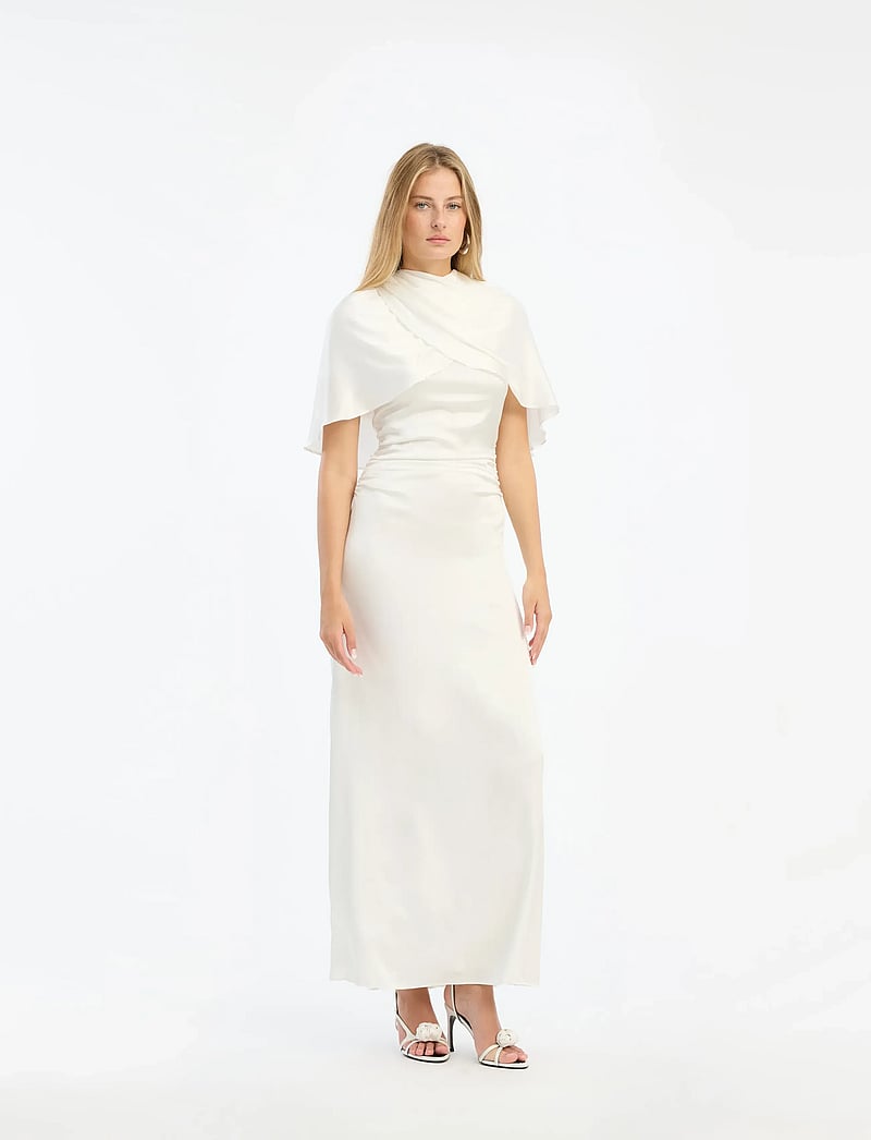 ROTATE Birger Christensen - MAXI CAPE DRESS - aftenkjoler - egret - 0