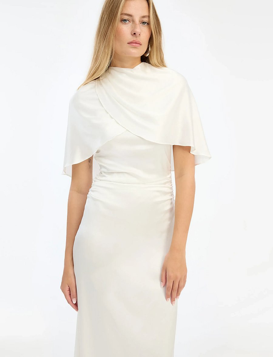 ROTATE - MAXI CAPE DRESS - vestuvinės suknelės - egret - 3