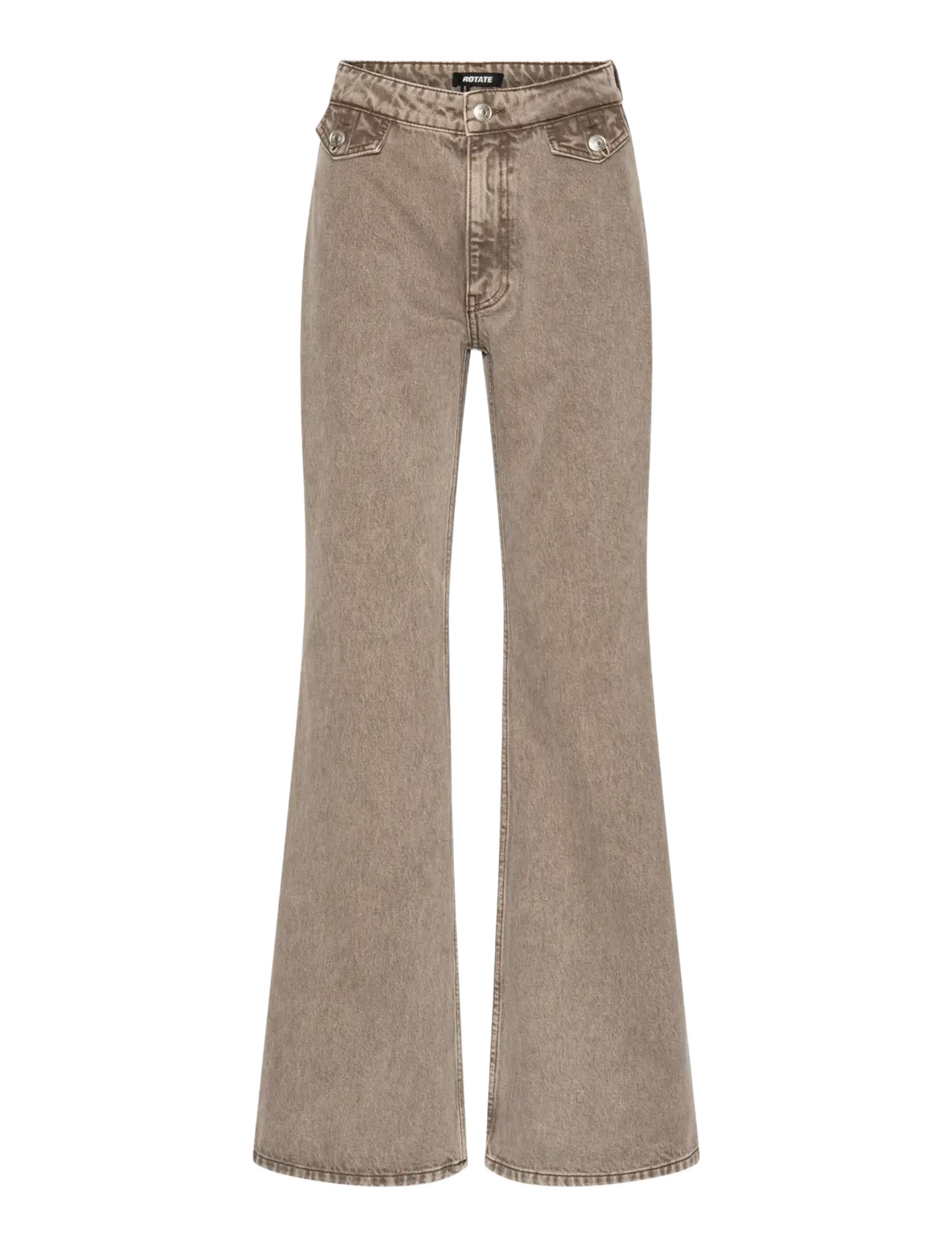 ROTATE Flared Highwaisted Jeans Braun - 30 - Damen