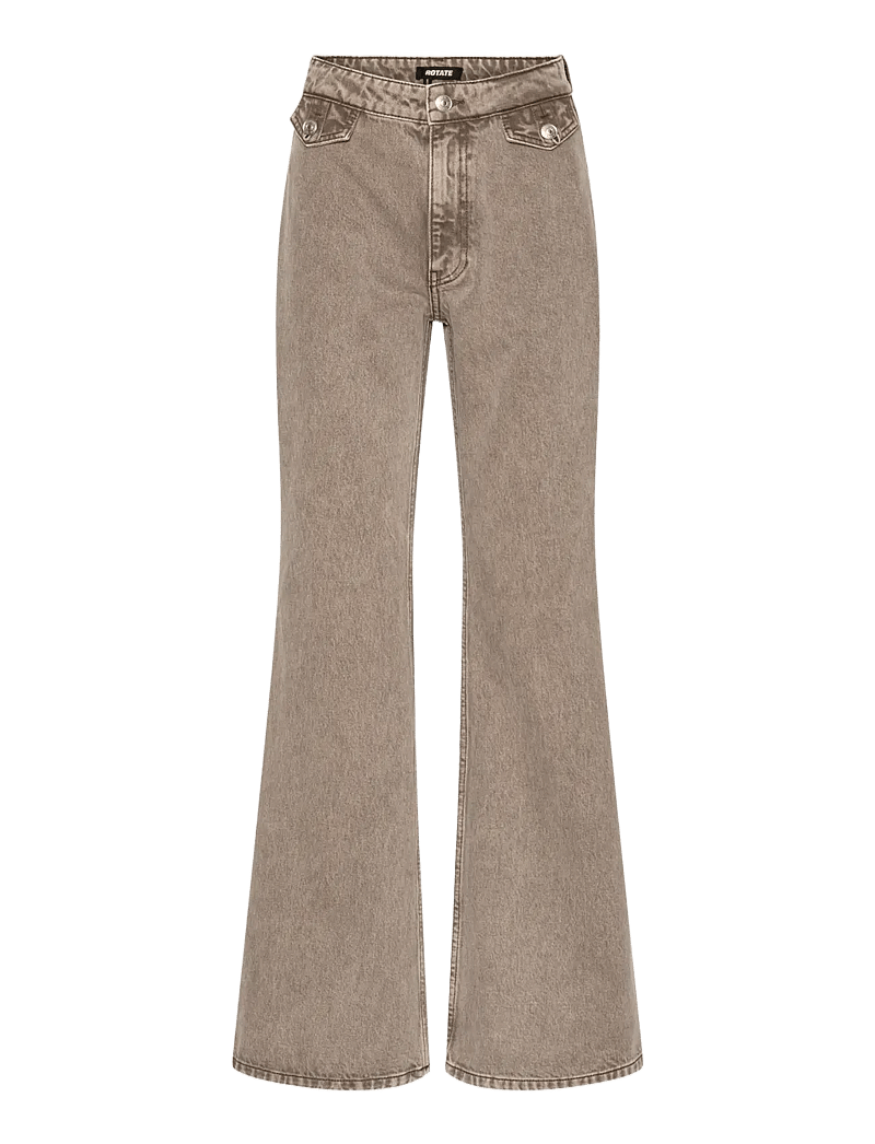 ROTATE Birger Christensen - Flared highwaisted jeans - teksad - driftwood - 1