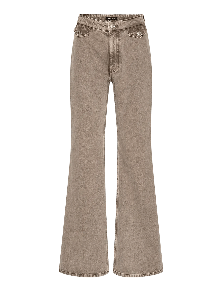ROTATE - Flared highwaisted jeans - jeans - driftwood - 1
