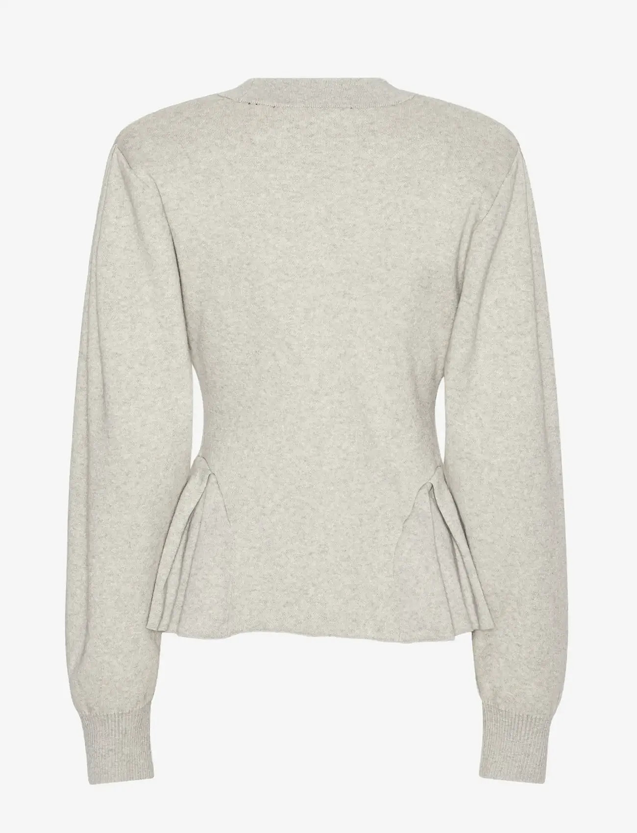 ROTATE Birger Christensen - PEPLUM KNIT CARDIGAN - kashmir - pumice stone - 2